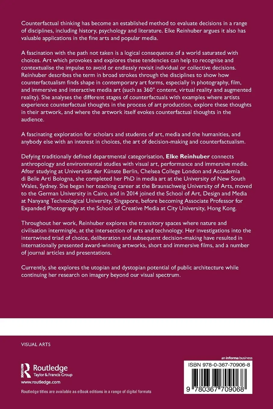 Rückseite: 9780367709068 | Counterfactualism in the Fine Arts | Elke Reinhuber | Taschenbuch