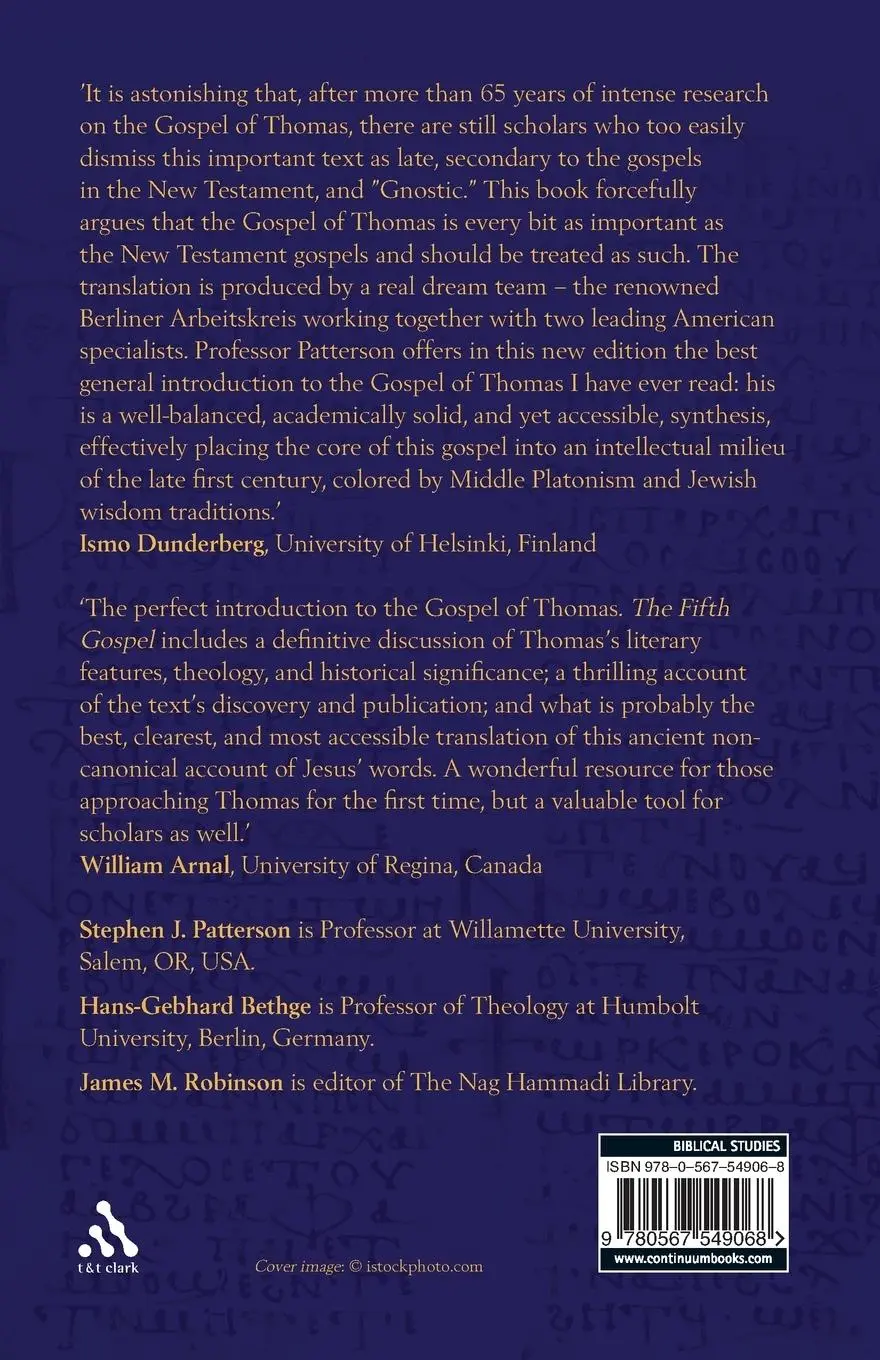 Rückseite: 9780567549068 | The Fifth Gospel | The Gospel of Thomas Comes of Age | Patterson