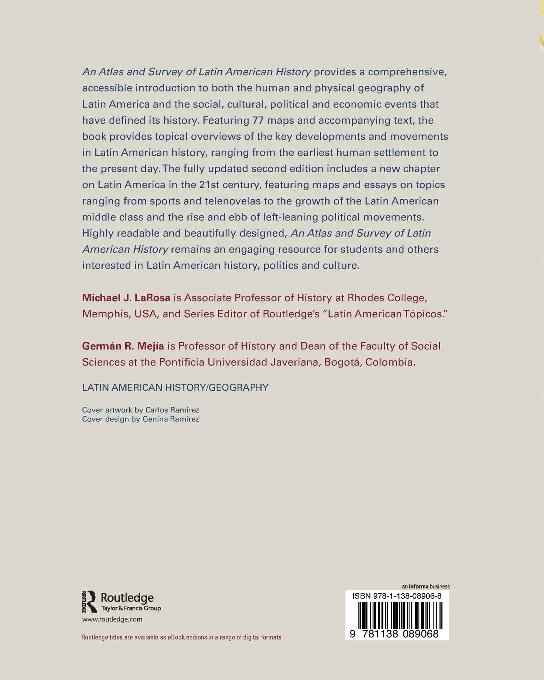 Rückseite: 9781138089068 | An Atlas and Survey of Latin American History | Michael Larosa (u. a.)