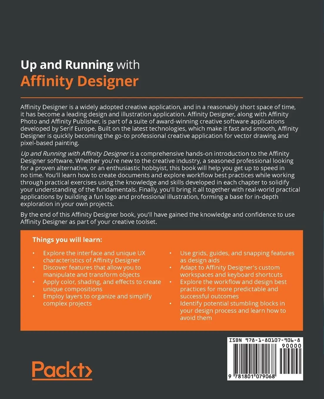 Rückseite: 9781801079068 | Up and Running with Affinity Designer | Kevin House | Taschenbuch