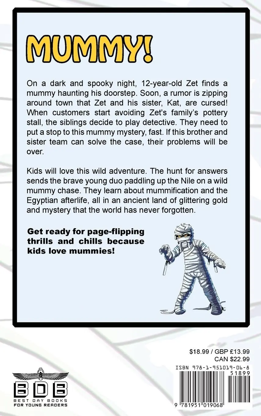 Rückseite: 9781951019068 | Mystery of the Egyptian Mummy | An Ancient Egypt Kids Book | Peters