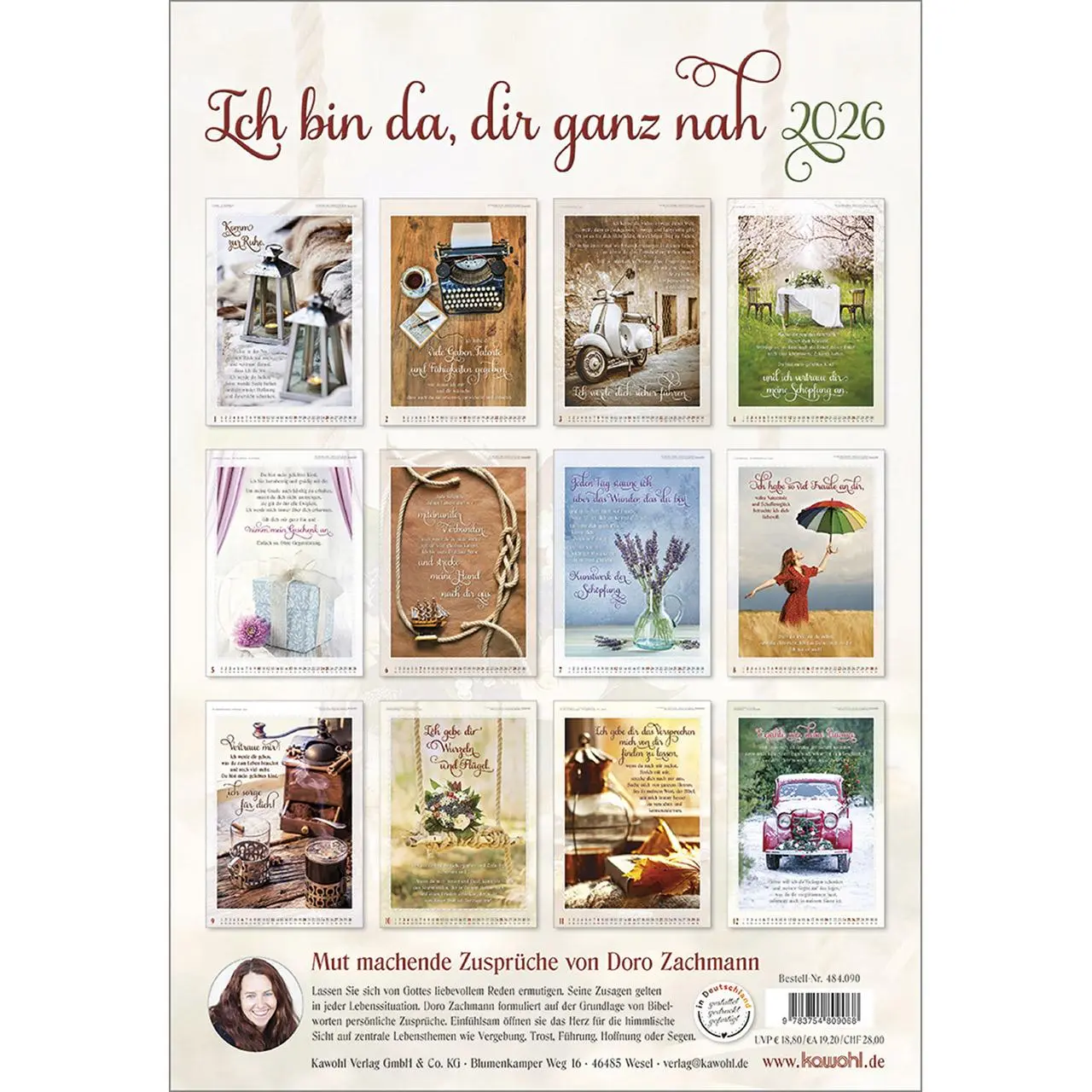 Bild: 9783754809068 | Ich bin da, dir ganz nah 2026 | Doro Zachmann | Kalender | 14 S.
