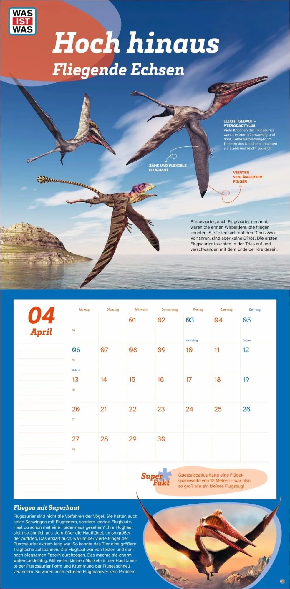 Bild: 9783756409068 | WAS IST WAS Dinosaurier Broschurkalender 2026 | Kalender | 28 S.