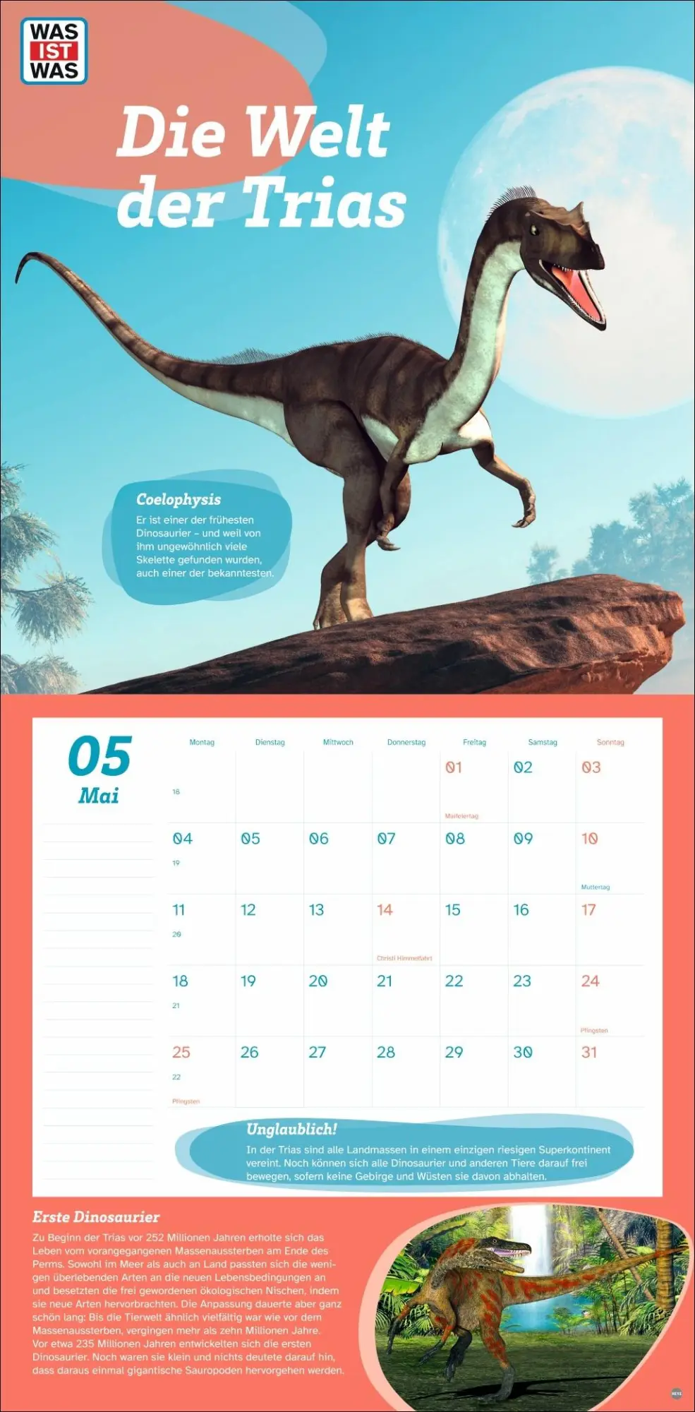 Bild: 9783756409068 | WAS IST WAS Dinosaurier Broschurkalender 2026 | Kalender | 28 S.