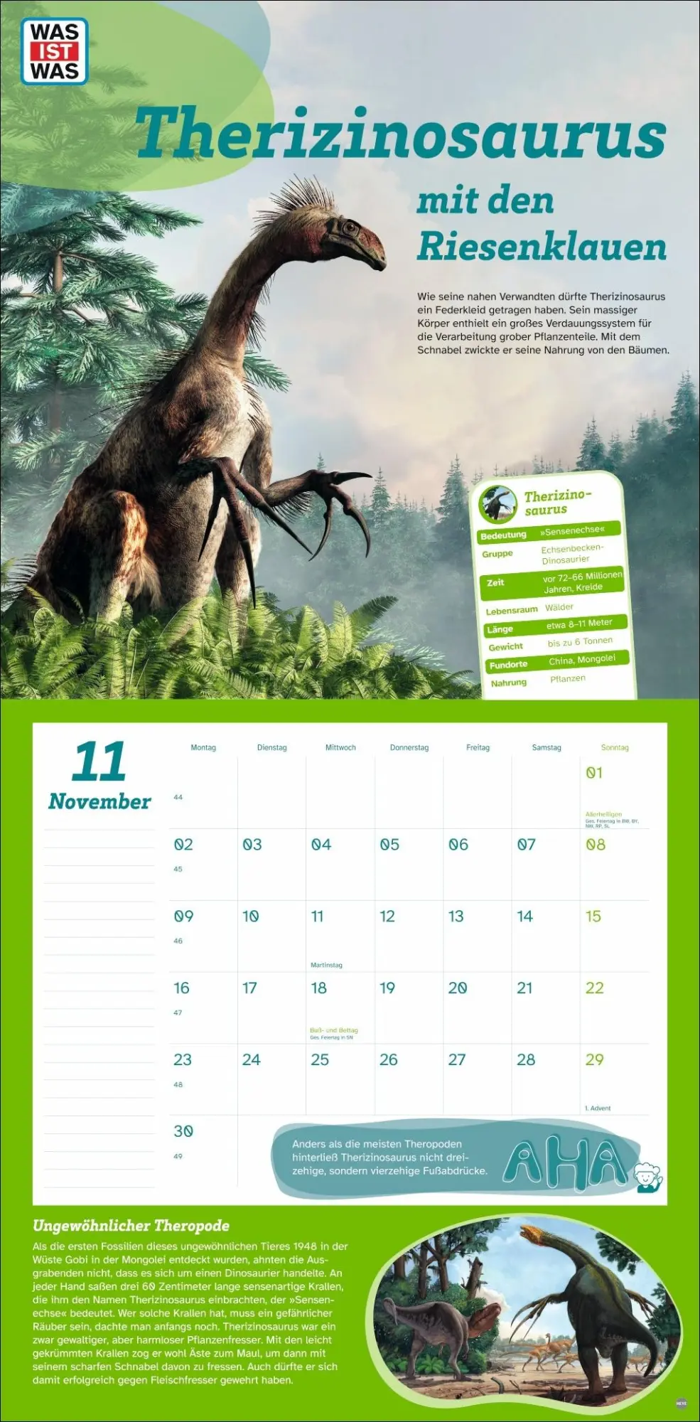Bild: 9783756409068 | WAS IST WAS Dinosaurier Broschurkalender 2026 | Kalender | 28 S.