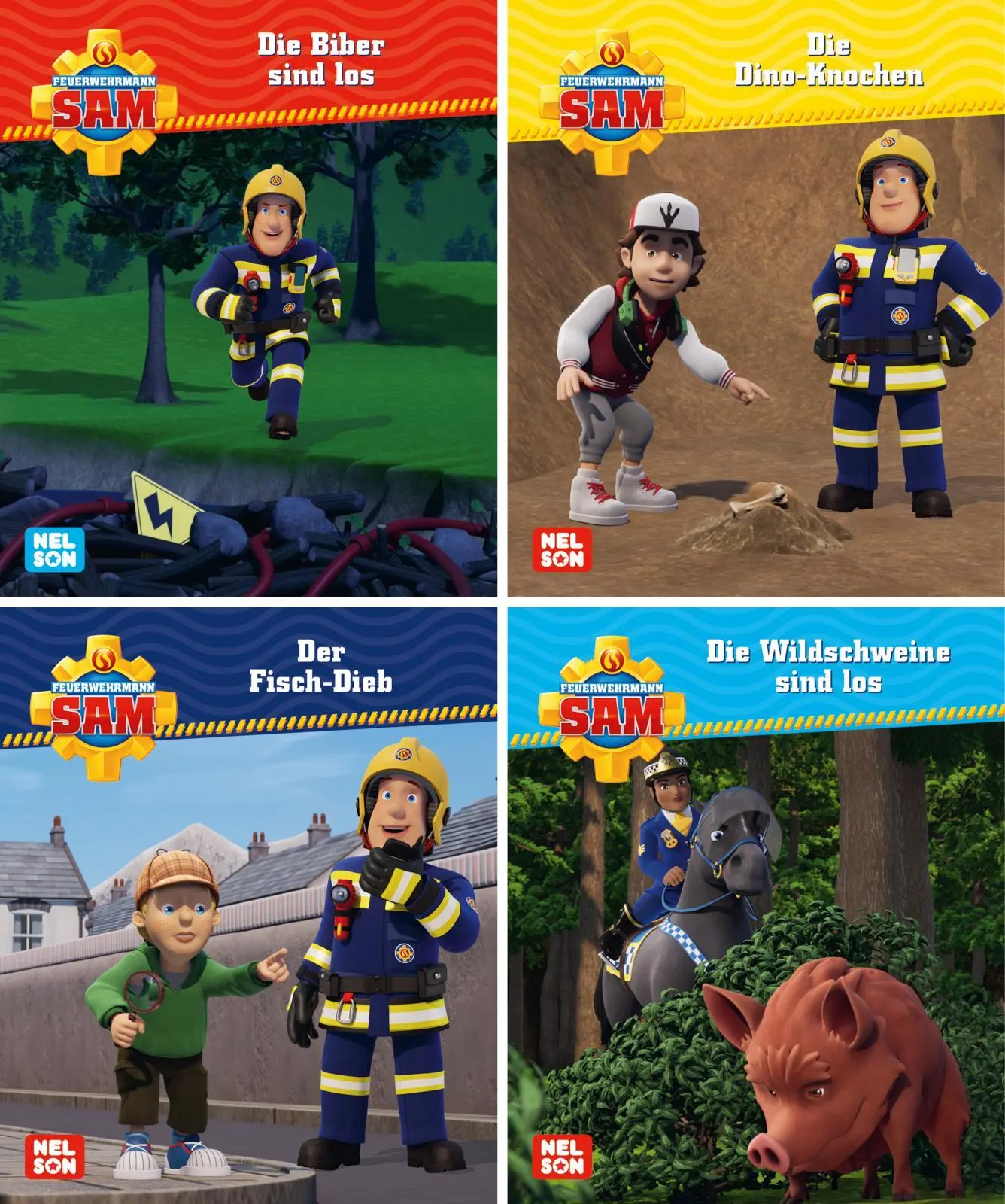 Nelson Mini-Bücher: Feuerwehrmann Sam 25-28