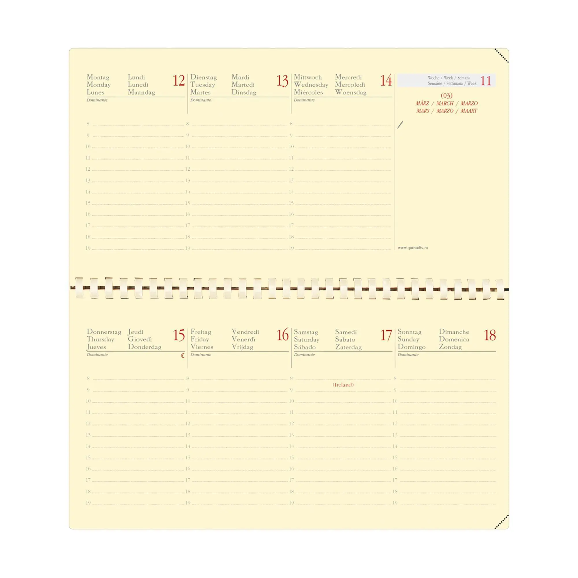 Bild: 3371010499168 | Planital VZ Marlow bordeaux 2026 | Kalender im Taschenformat | Vadis