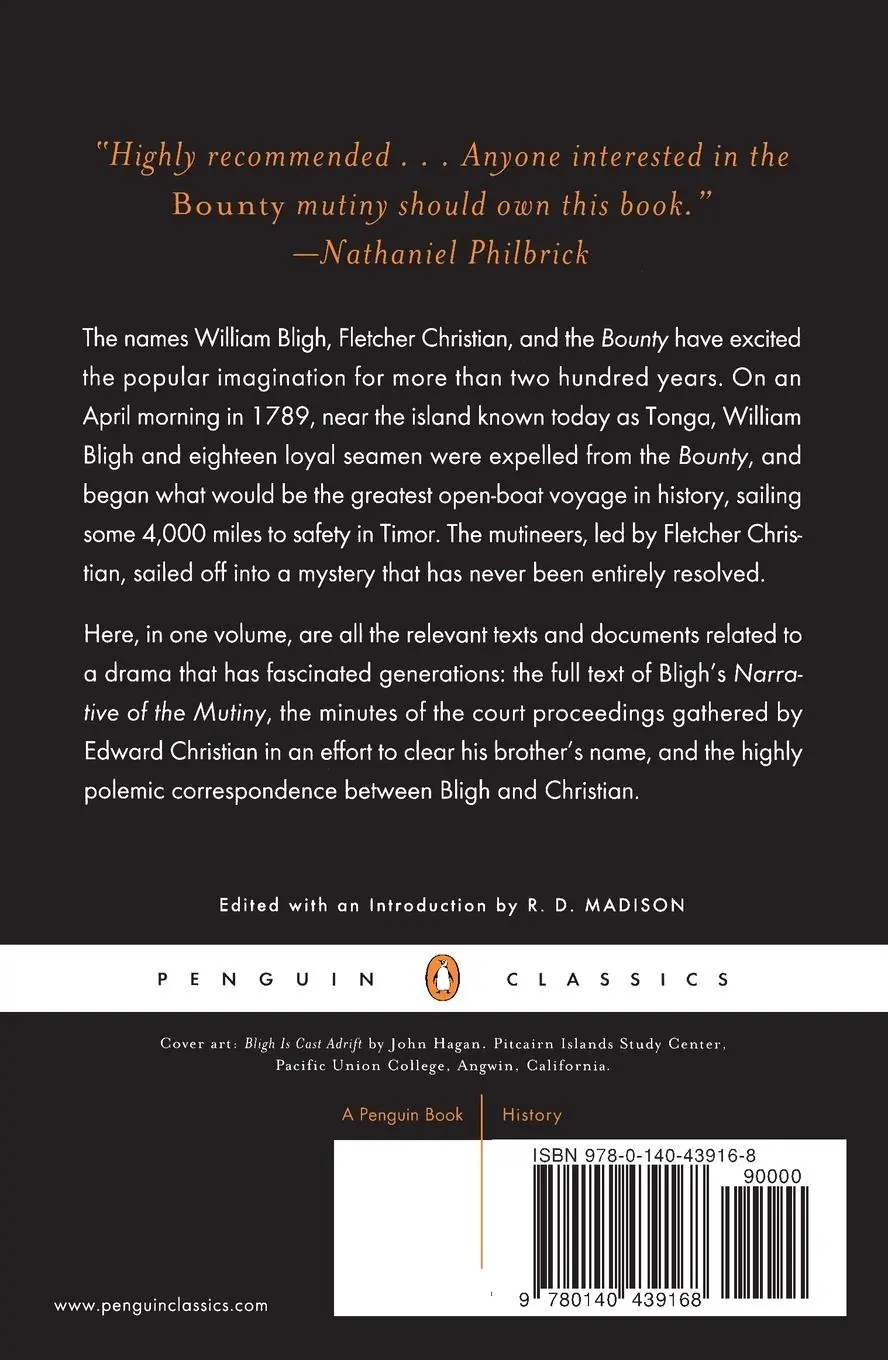 Rückseite: 9780140439168 | The Bounty Mutiny | William Bligh (u. a.) | Taschenbuch | Englisch