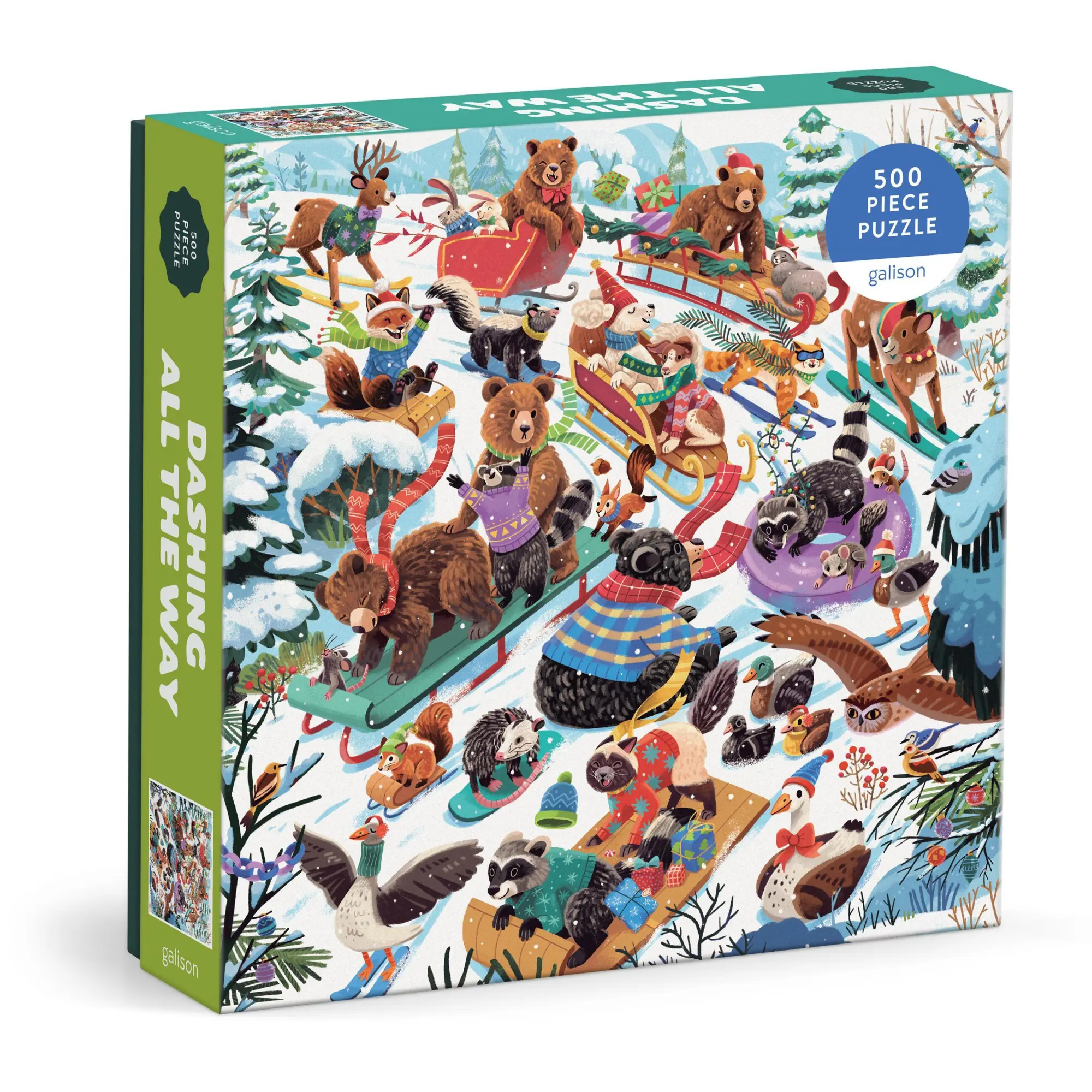 Cover: 9780735389168 | Dashing All The Way 500 Piece Puzzle | Galison | Spiel | Galison