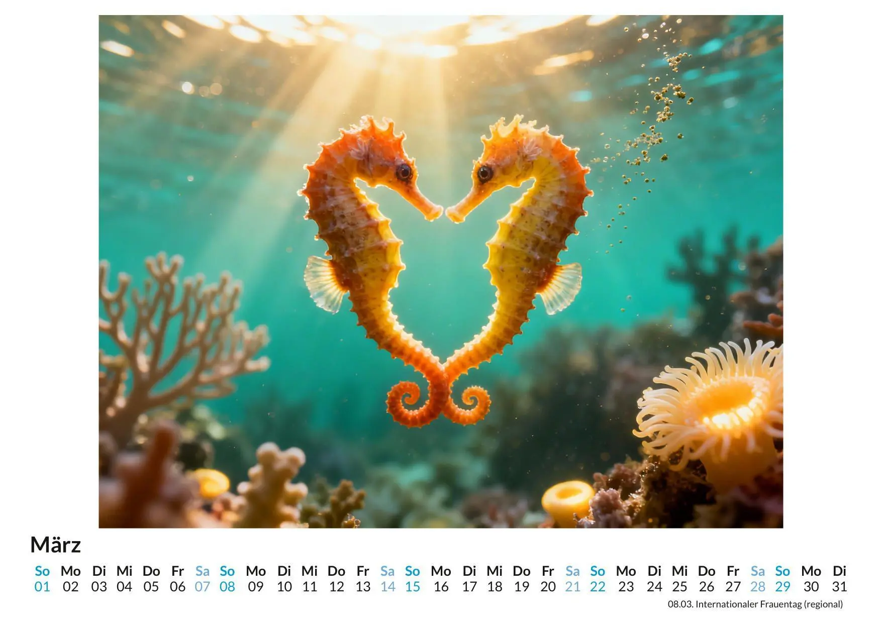 Bild: 9783695329168 | Seepferdchen | Clara Günther | Kalender | Deutsch | 2026 | FlipFlop