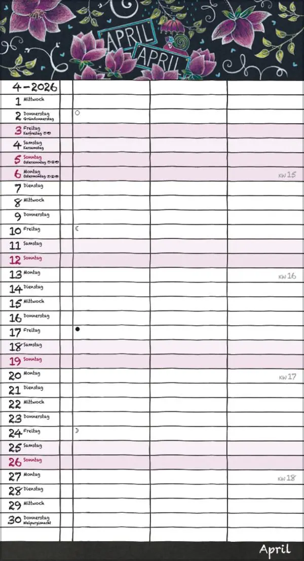 Bild: 9783731889168 | Tafeltimer für 2 mit Zetteltasche 2026 | Verlag Korsch | Kalender