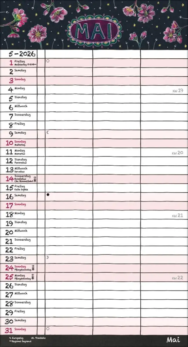 Bild: 9783731889168 | Tafeltimer für 2 mit Zetteltasche 2026 | Verlag Korsch | Kalender