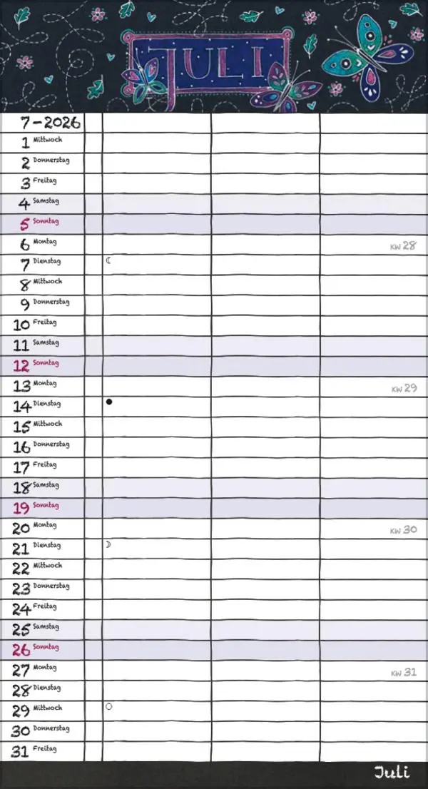 Bild: 9783731889168 | Tafeltimer für 2 mit Zetteltasche 2026 | Verlag Korsch | Kalender