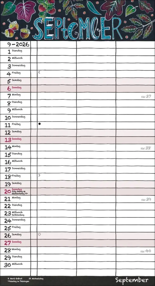 Bild: 9783731889168 | Tafeltimer für 2 mit Zetteltasche 2026 | Verlag Korsch | Kalender