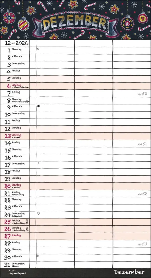 Bild: 9783731889168 | Tafeltimer für 2 mit Zetteltasche 2026 | Verlag Korsch | Kalender