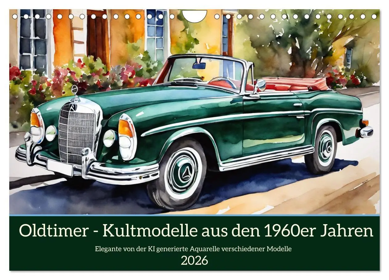Cover: 9783457339268 | Oldtimer - Kultmodelle aus den 1960er Jahren (Wandkalender 2026 DIN...