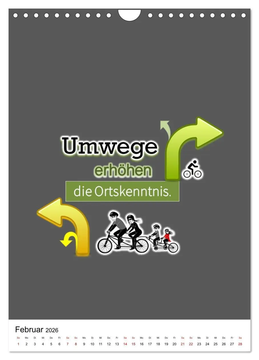 Bild: 9783516359268 | Markante, freche Sprüche rund ums Radfahren (Wandkalender 2026 DIN...