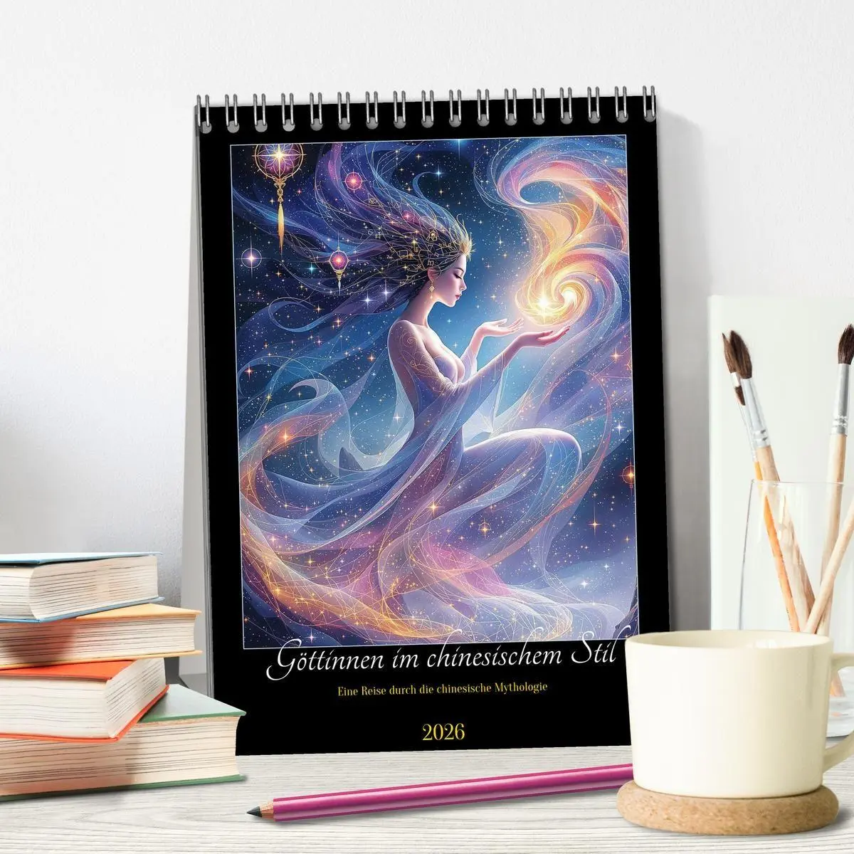 Bild: 9783516669268 | Göttinnen im chinesischem Stil (Tischkalender 2026 DIN A5 hoch),...