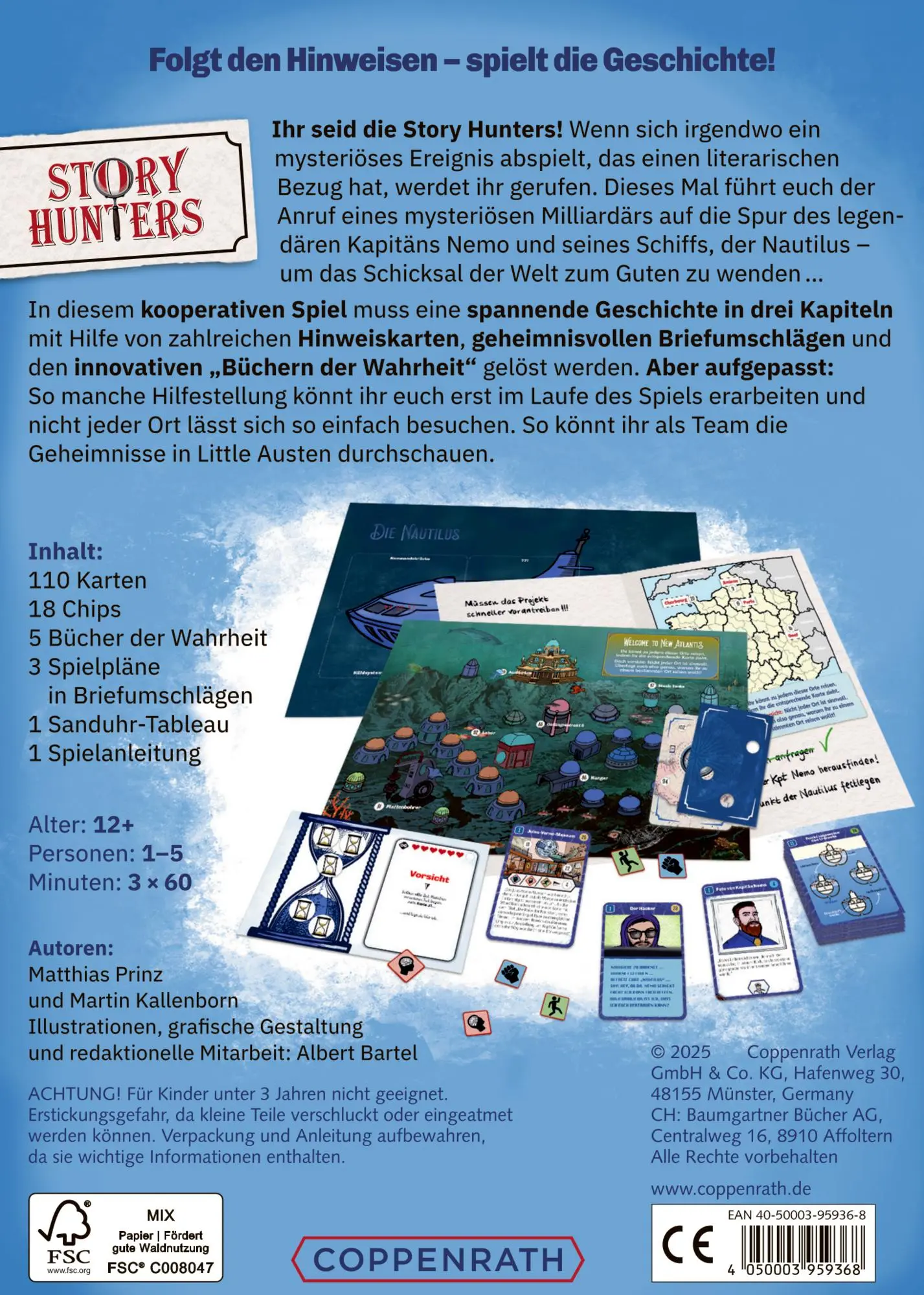 Rückseite: 4050003959368 | Die letzte Fahrt der Nautilus | Martin Kallenborn (u. a.) | Spiel