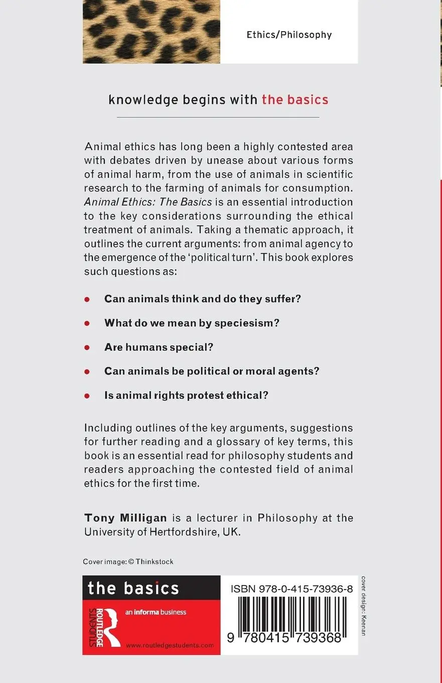 Rückseite: 9780415739368 | Animal Ethics | The Basics | Tony Miligan | Taschenbuch | Englisch