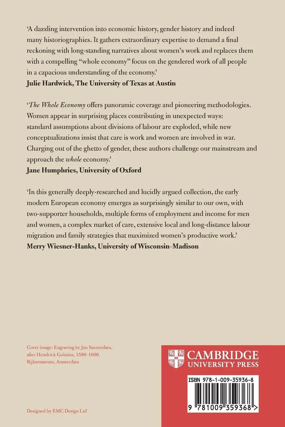 Rückseite: 9781009359368 | The Whole Economy | Work and Gender in Early Modern Europe | Buch