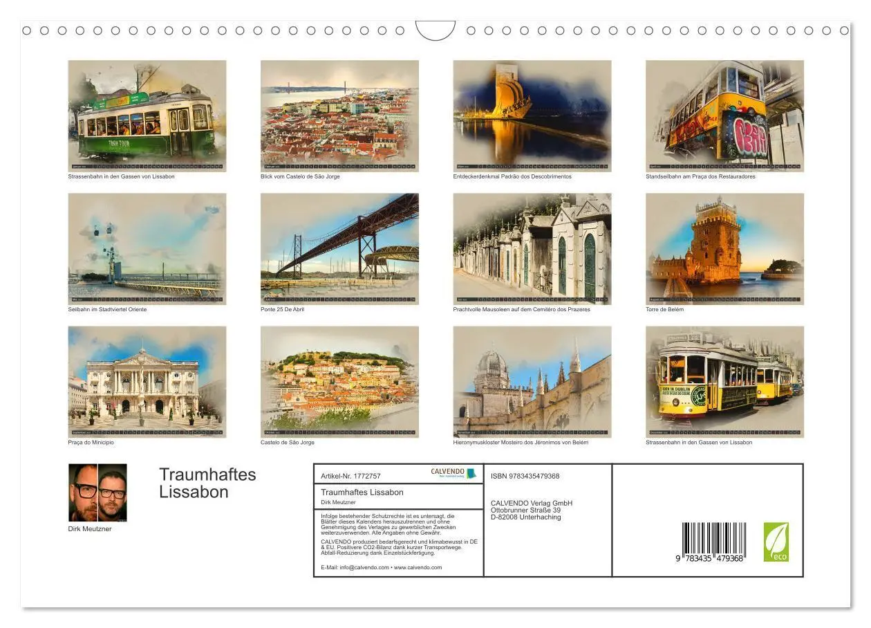 Bild: 9783435479368 | Traumhaftes Lissabon (Wandkalender 2025 DIN A3 quer), CALVENDO...