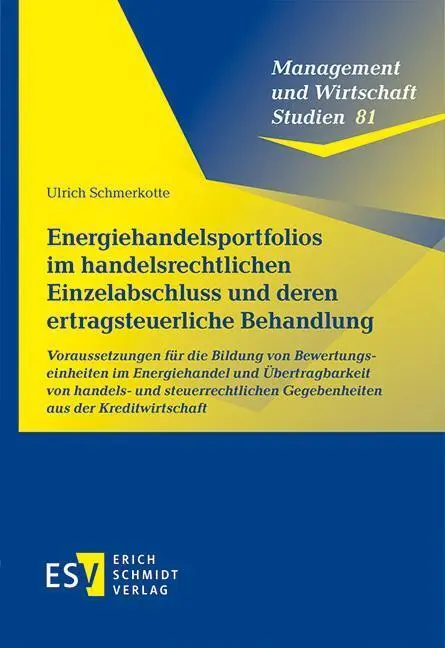 Cover: 9783503239368 | Energiehandelsportfolios im handelsrechtlichen Einzelabschluss und...