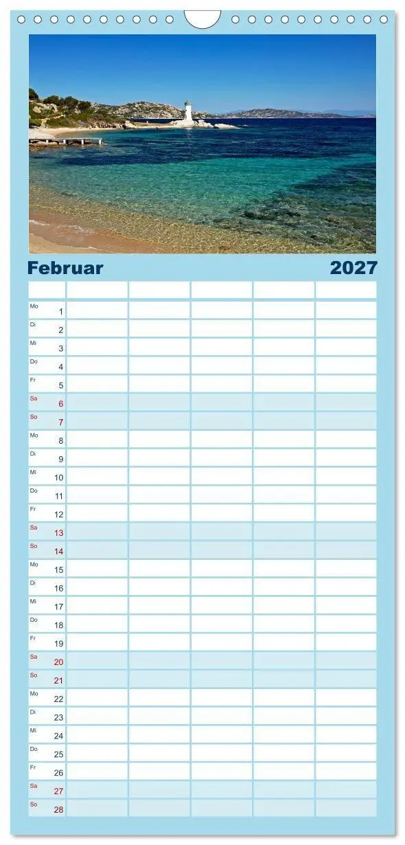 Bild: 9783594329368 | Familienplaner 2027 - Sardinien - Der Norden mit 5 Spalten...