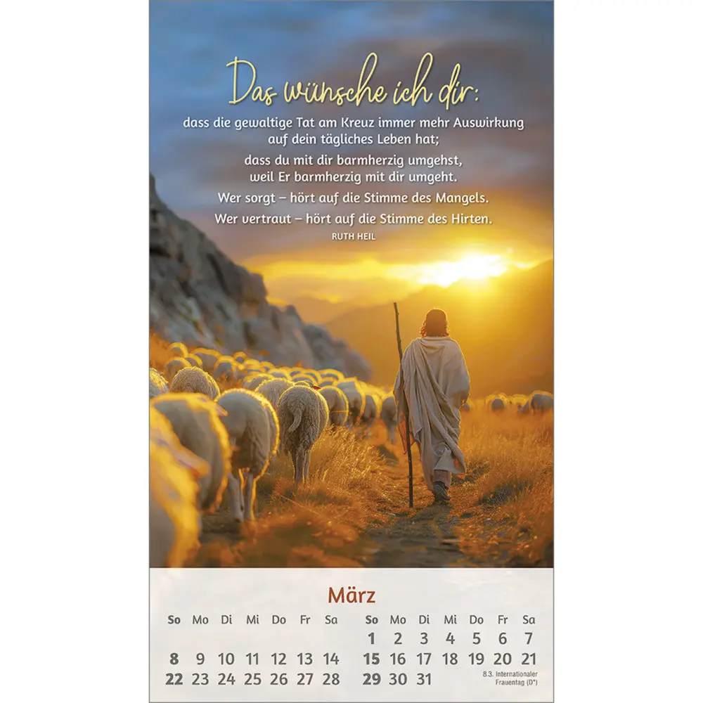 Bild: 9783754879368 | Du bist mir so wertvoll 2026 | Postkarten-Kalender von Ruth Heil