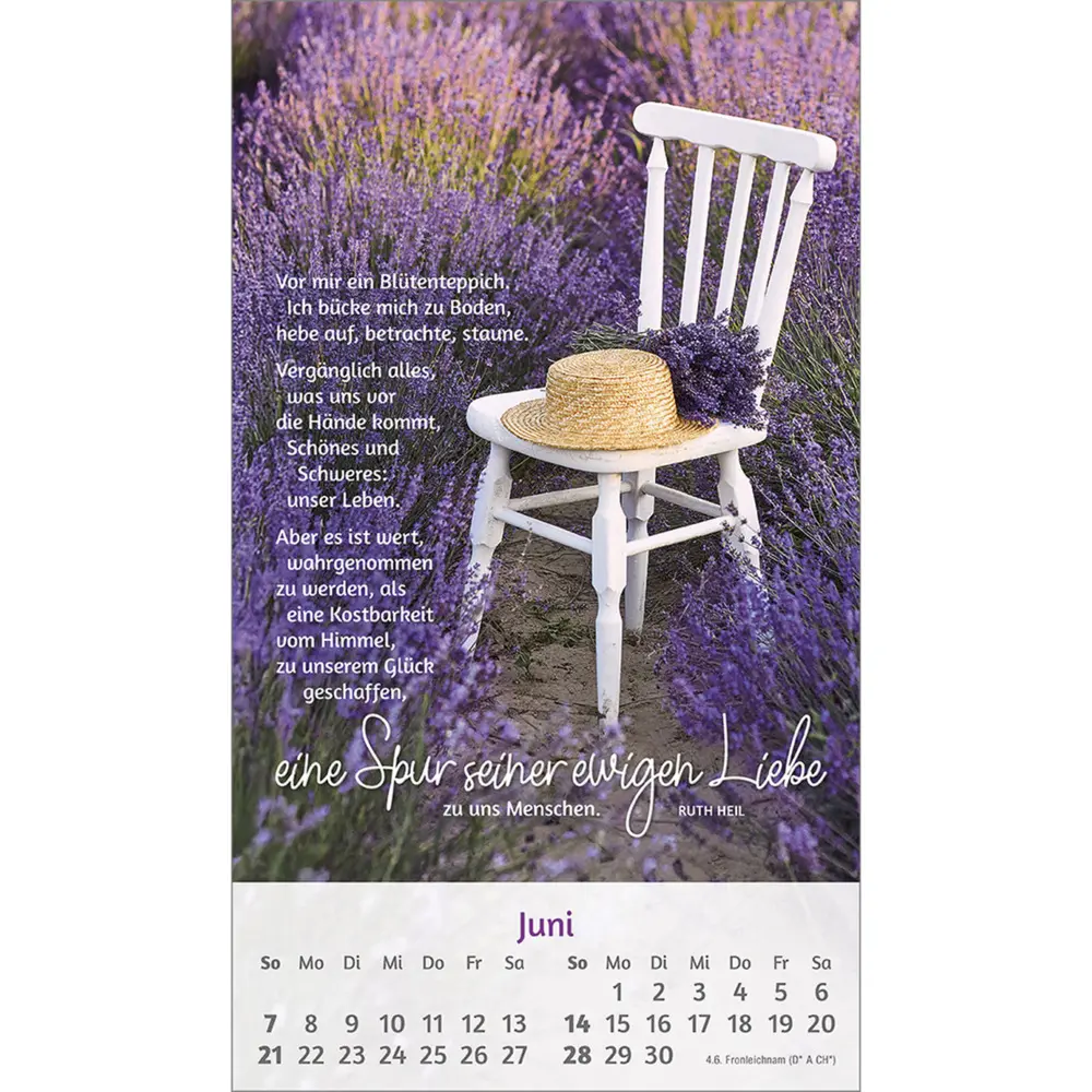 Bild: 9783754879368 | Du bist mir so wertvoll 2026 | Postkarten-Kalender von Ruth Heil