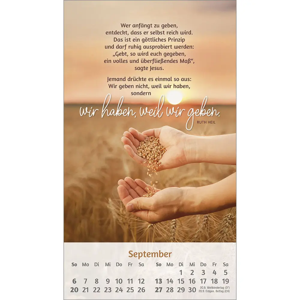 Bild: 9783754879368 | Du bist mir so wertvoll 2026 | Postkarten-Kalender von Ruth Heil