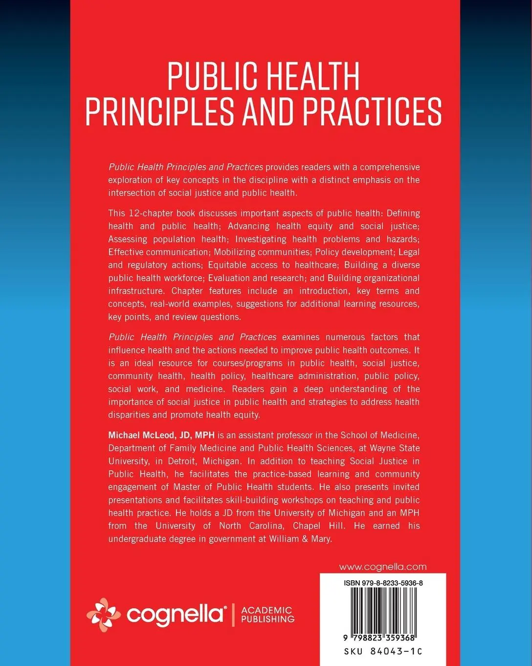 Rückseite: 9798823359368 | Public Health Principles and Practices | Michael Mcleod | Taschenbuch