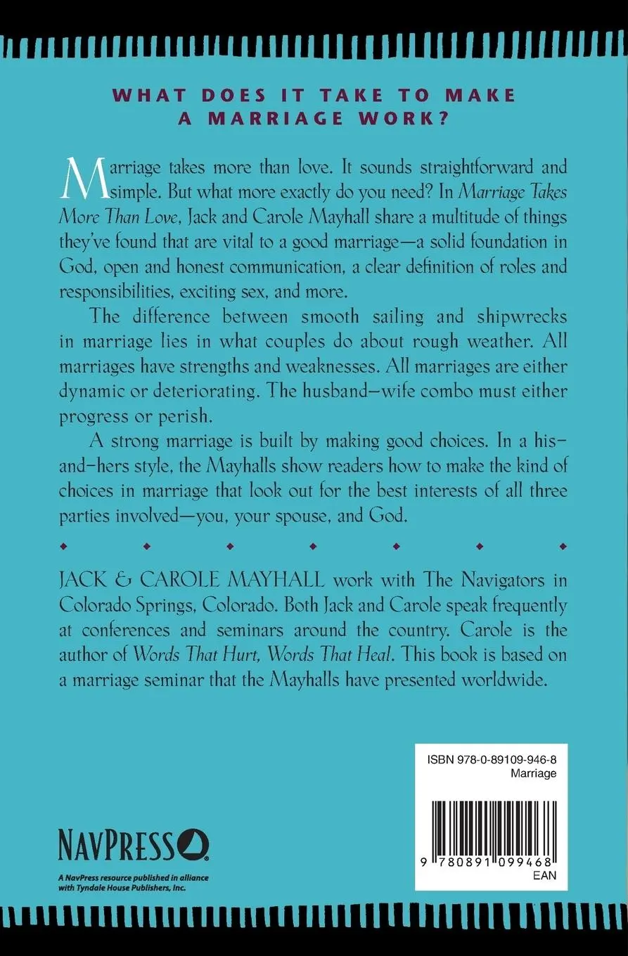 Rückseite: 9780891099468 | Marriage Takes More Than Love | Jack Mayhall | Taschenbuch | Englisch