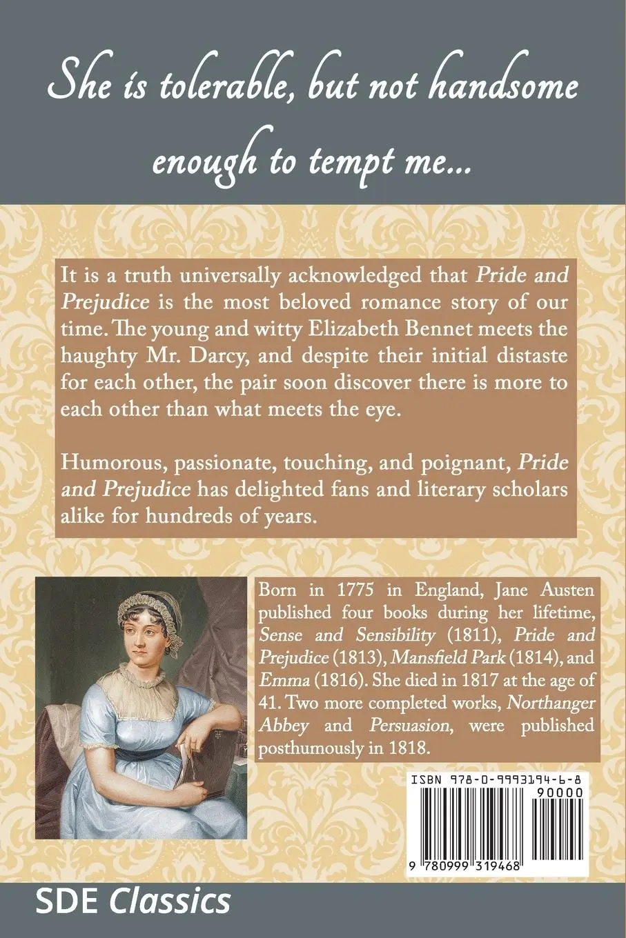 Rückseite: 9780999319468 | Pride and Prejudice | Jane Austen | Taschenbuch | Englisch | 2018