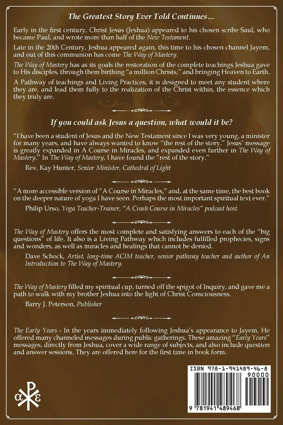 Rückseite: 9781941489468 | The Way of Mastery, Pathway of Enlightenment | Jeshua Ben Joseph