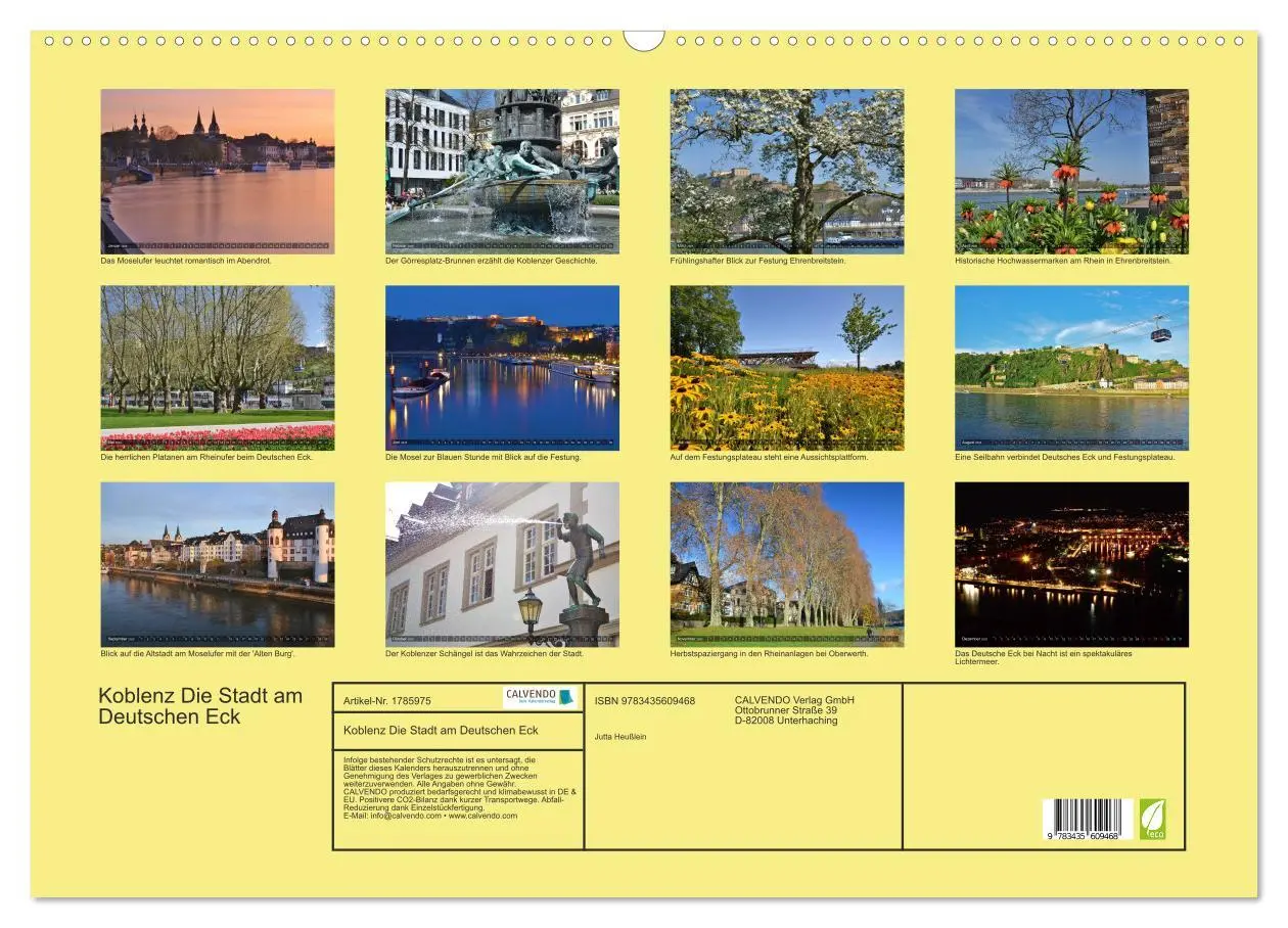 Bild: 9783435609468 | Koblenz Die Stadt am Deutschen Eck (Wandkalender 2025 DIN A2 quer),...