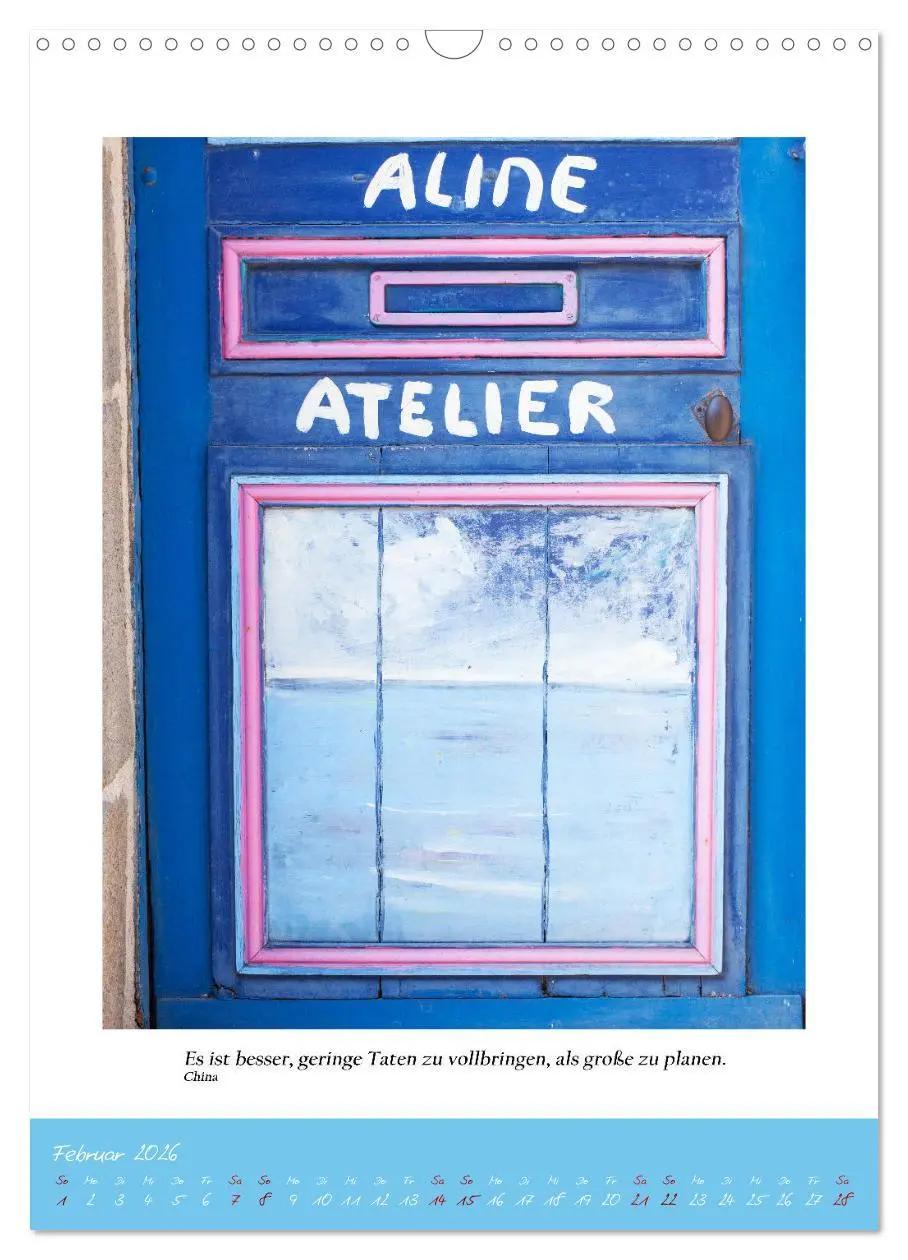 Bild: 9783516269468 | Blaue Türen (Wandkalender 2026 DIN A3 hoch), CALVENDO Monatskalender