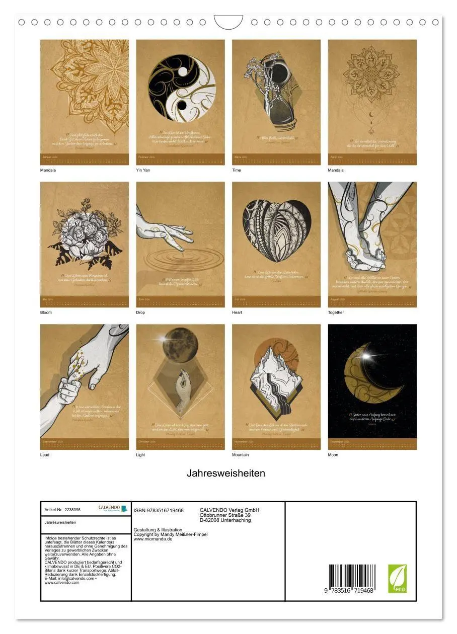 Bild: 9783516719468 | Jahresweisheiten (Wandkalender 2026 DIN A3 hoch), CALVENDO...