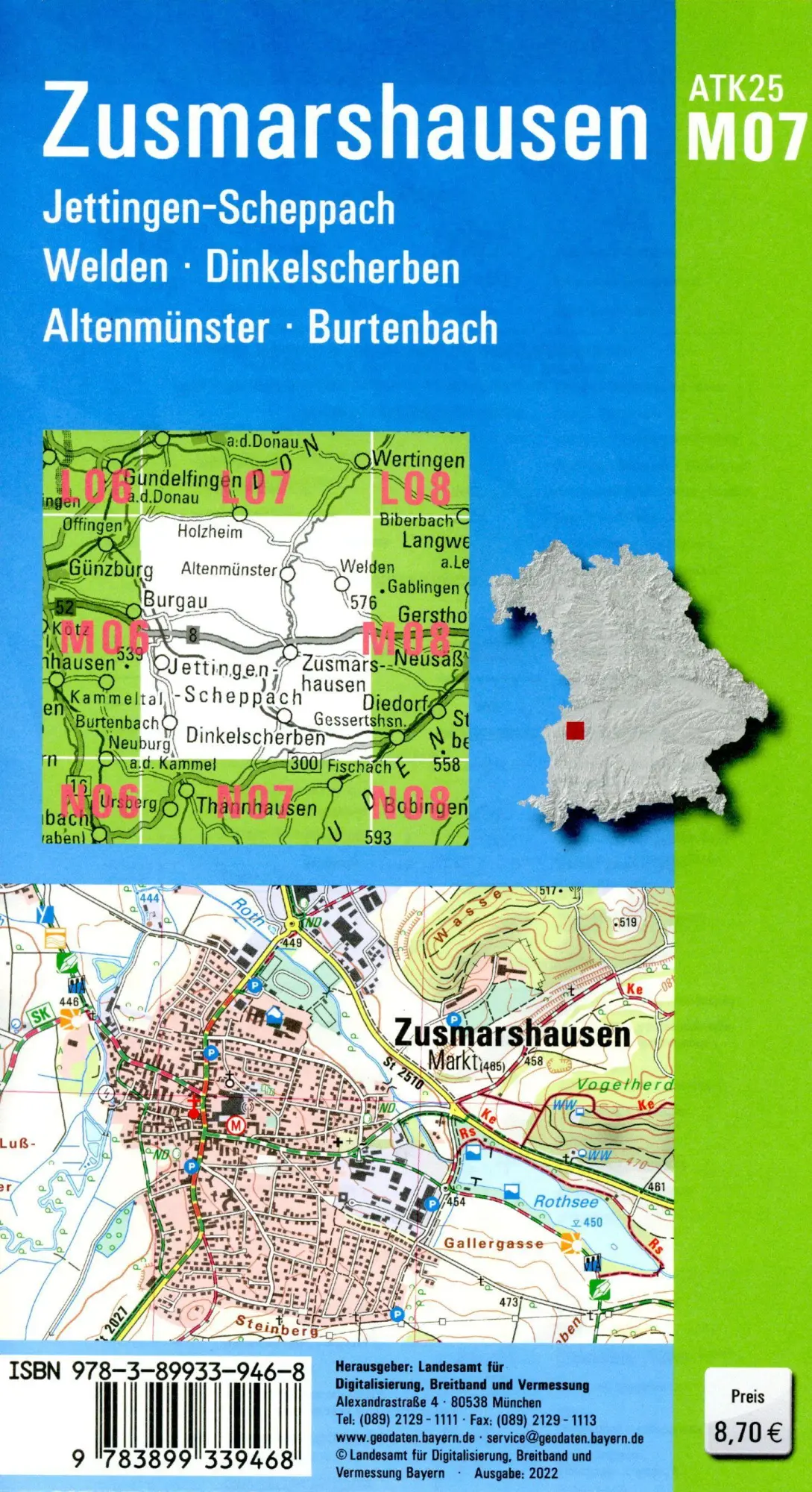 Bild: 9783899339468 | Zusmarshausen 1:25 000 | Digitalisierung | (Land-)Karte | Deutsch