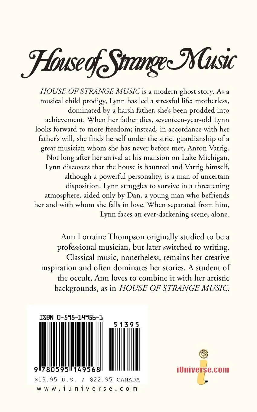 Rückseite: 9780595149568 | House of Strange Music | Ann Lorraine Thompson | Taschenbuch | 2000