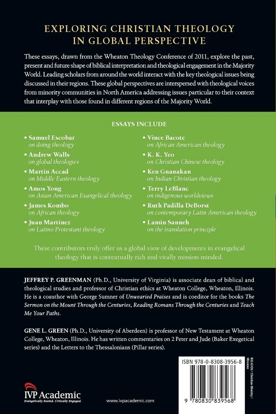 Rückseite: 9780830839568 | Global Theology in Evangelical Perspective | Greenman (u. a.) | Buch