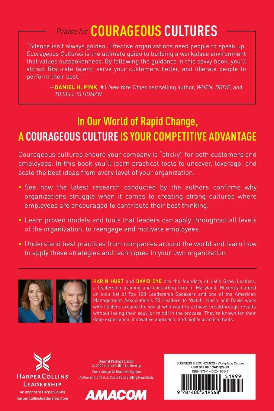 Rückseite: 9781400219568 | Courageous Cultures | Karin Hurt (u. a.) | Taschenbuch | Englisch