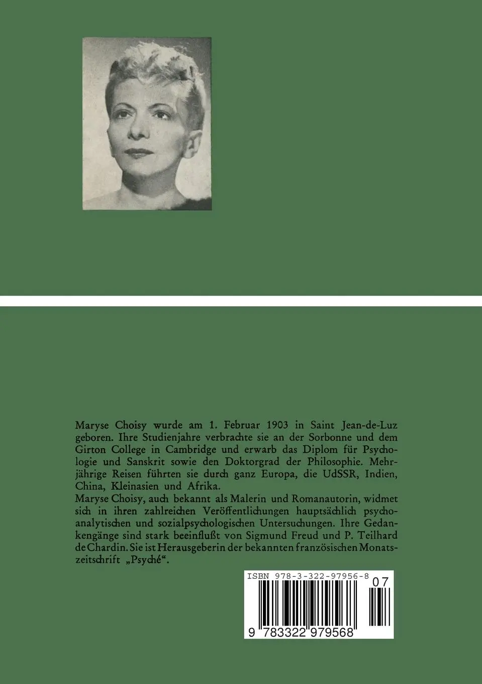 Rückseite: 9783322979568 | Kunst und Sexualität | Maryse Choisy | Taschenbuch | 100 S. | Deutsch