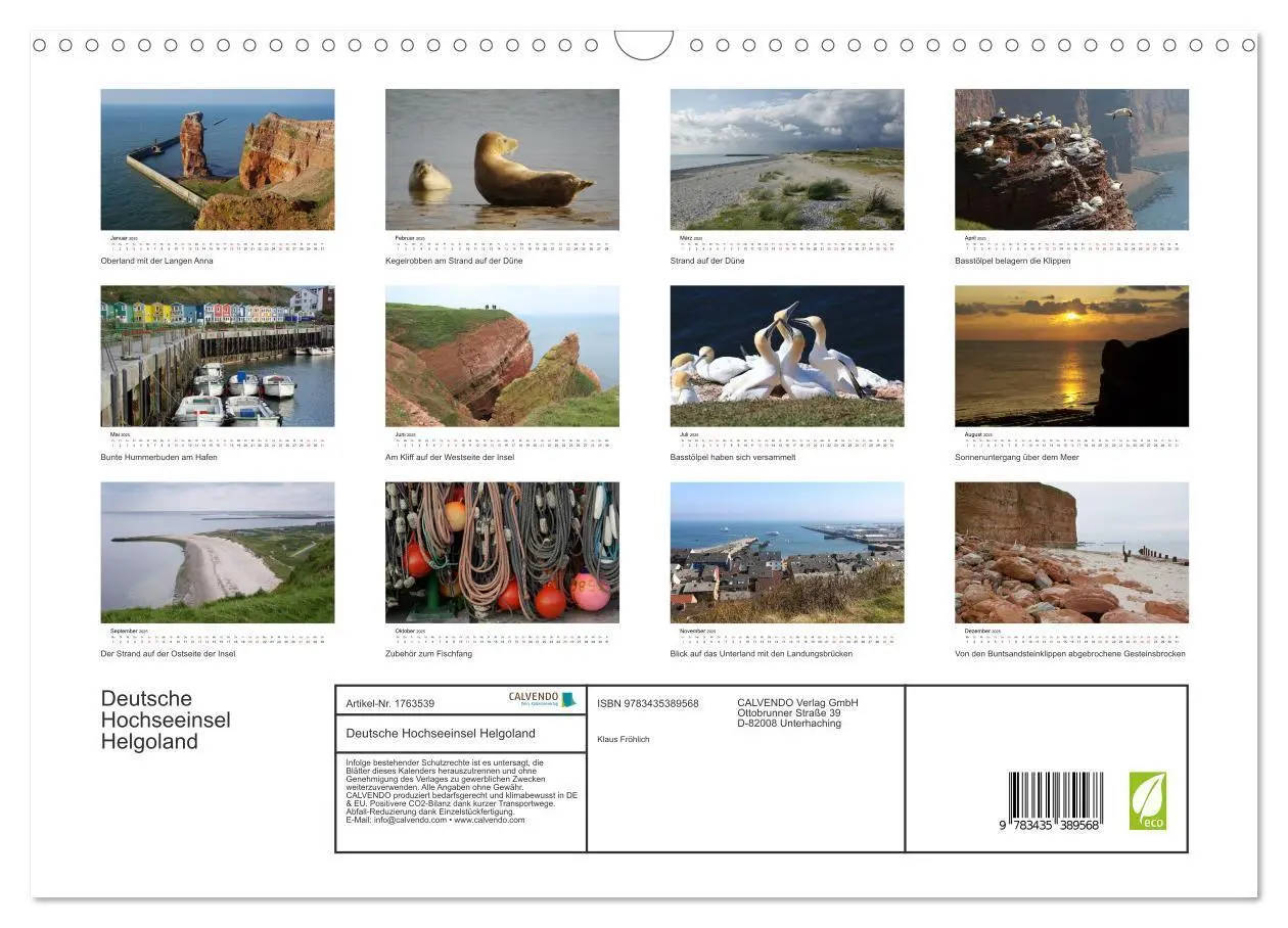 Bild: 9783435389568 | Deutsche Hochseeinsel Helgoland (Wandkalender 2025 DIN A3 quer),...
