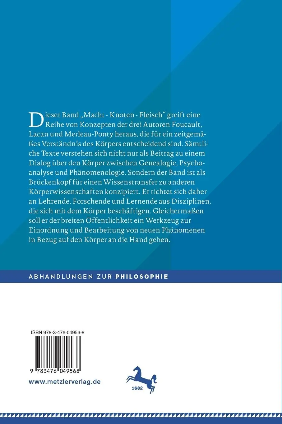 Rückseite: 9783476049568 | Macht - Knoten - Fleisch | Gerhard Unterthurner (u. a.) | Taschenbuch