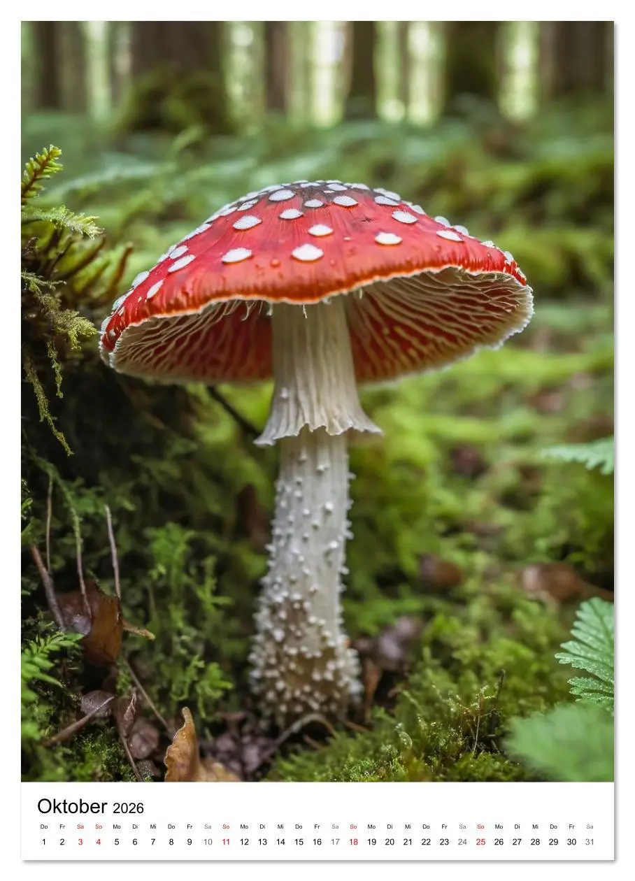 Bild: 9783516639568 | WILDE PILZE - Essbare, giftige und seltene Pilzarten (Wandkalender...