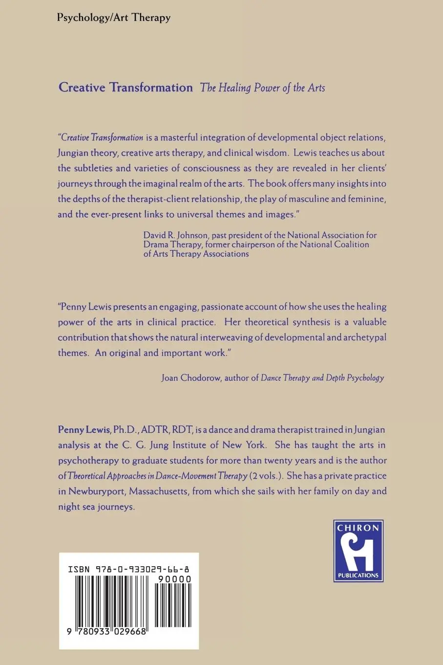 Rückseite: 9780933029668 | Creative Transformation | The Healing Power of the Arts | Penny Lewis