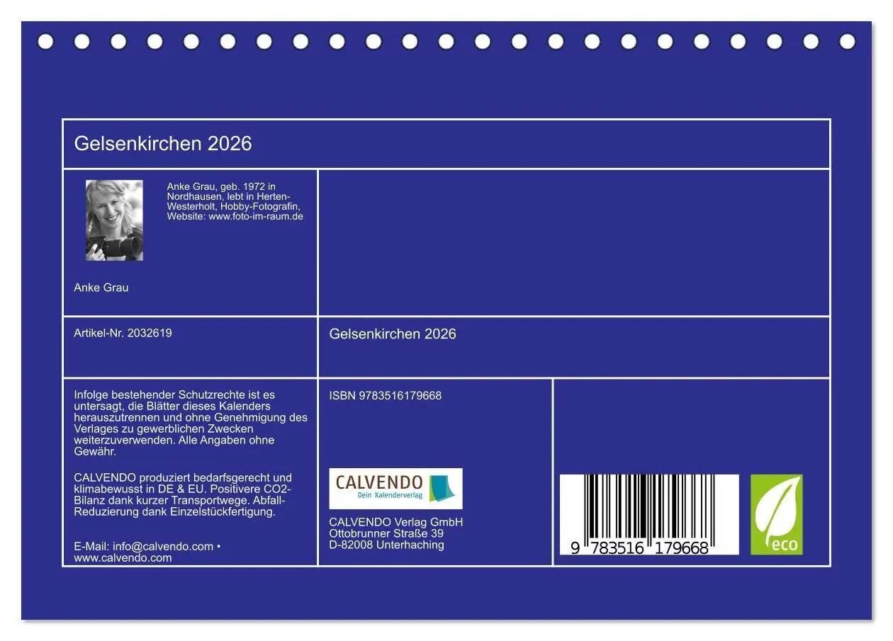 Bild: 9783516179668 | Gelsenkirchen 2026 (Tischkalender 2026 DIN A5 quer), CALVENDO...