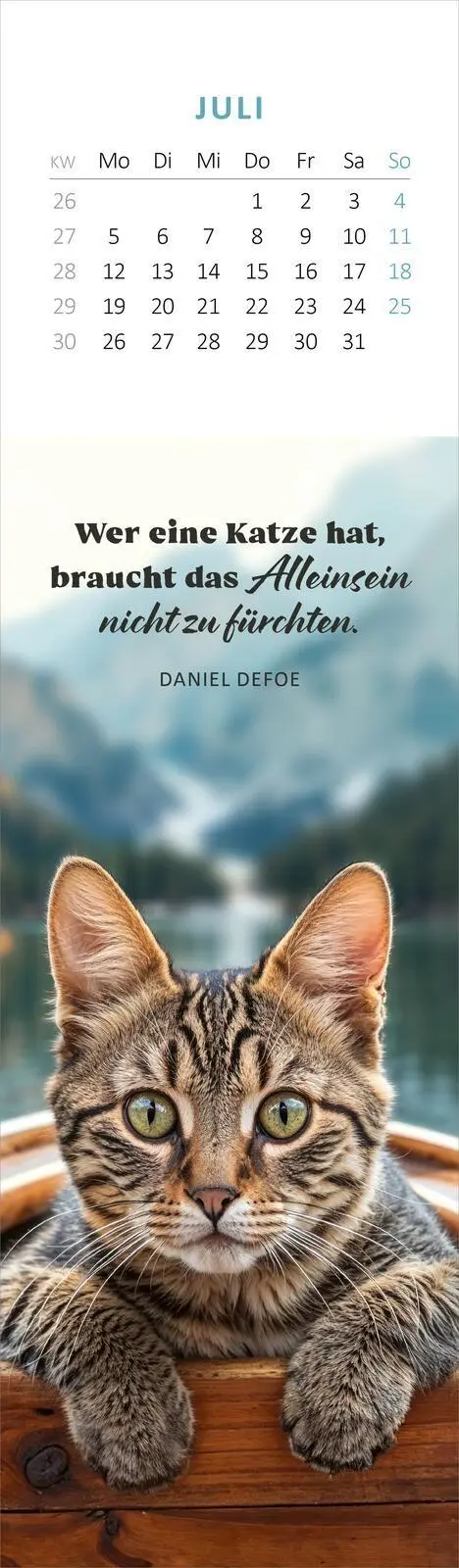 Bild: 4014489139768 | Lesezeichenkalender Katzenglück 2027 | Kalender | 26 S. | Deutsch