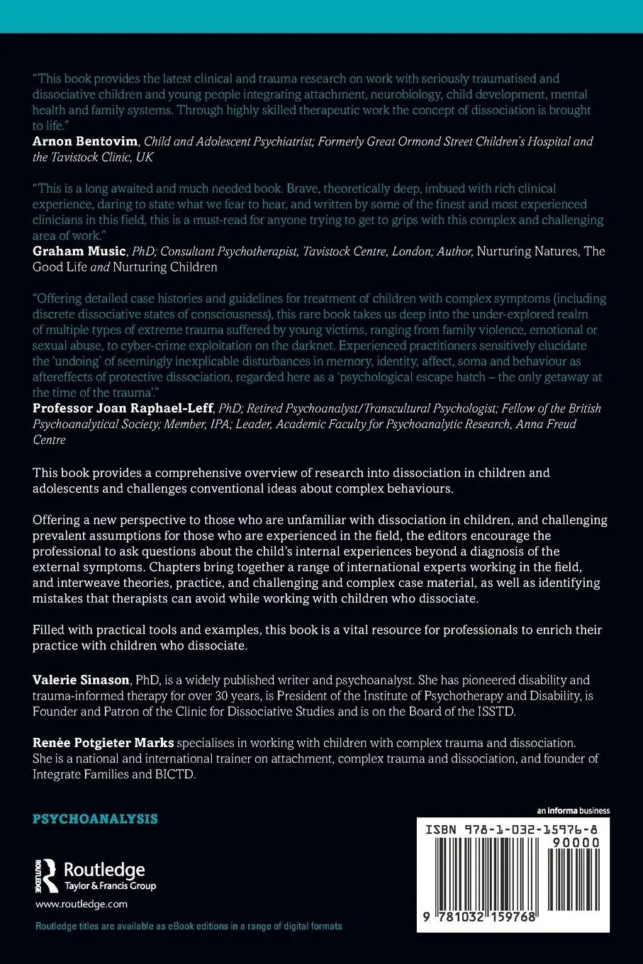 Rückseite: 9781032159768 | Treating Children with Dissociative Disorders | Sinason (u. a.) | Buch